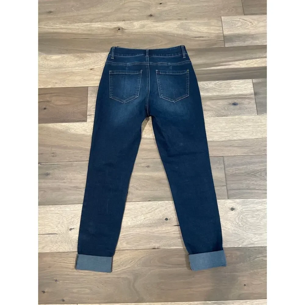 White House Black Market Size 4R Cuffed Skinny Capri Jeans